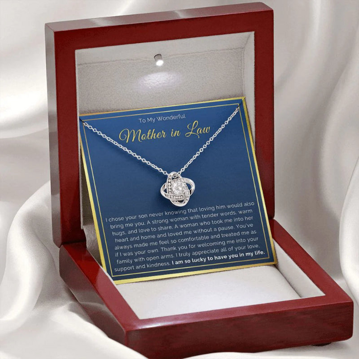 Timeless Knot Pendant Necklace With Gift Box