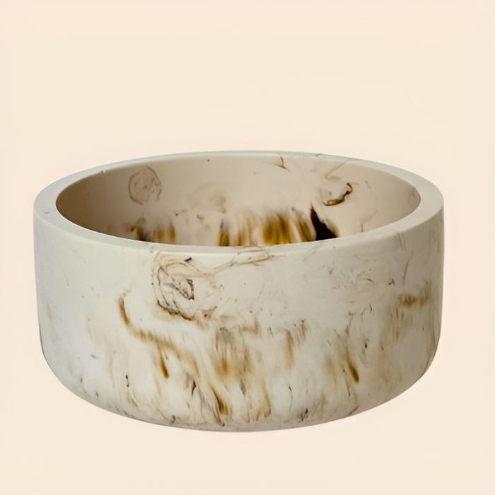 Marbled Candle Holder With Matching Lid And Base