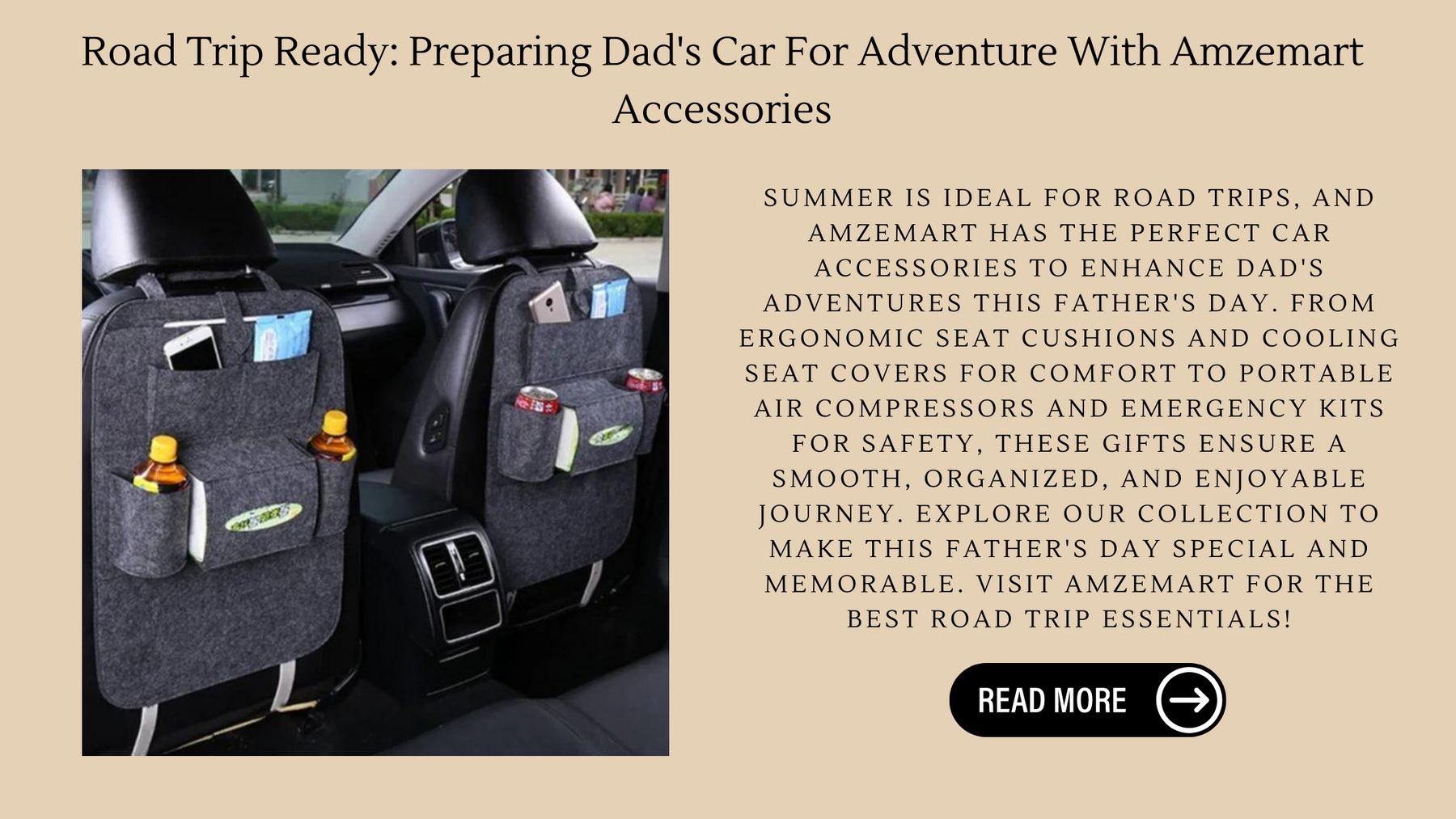 Road Trip Ready: Preparing Dad's Car For Adventure With Amzemart Accessories