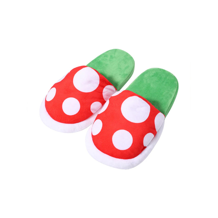 Whimsical Mushroom Cap Plush Slippers