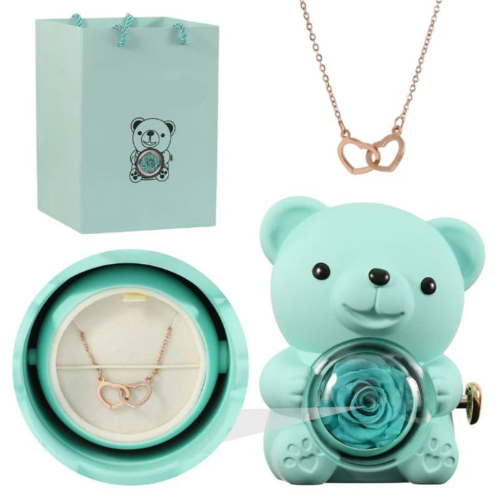 Teddy Themed Customized Jewelry Gift Set With Pendant