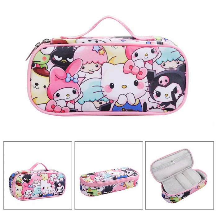 Cartoon Printed Large Capacity Pencil Case