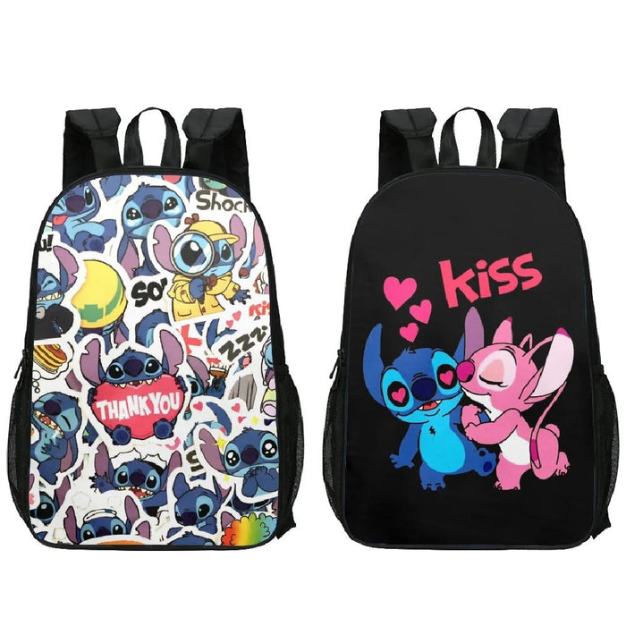 Double Sided Printed Stitch Backpack For Students