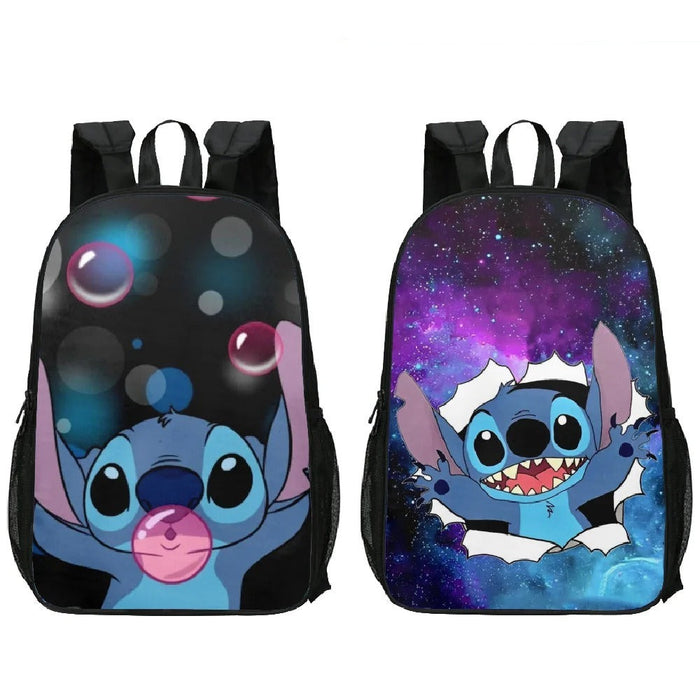 Double Sided Printed Stitch Backpack For Students