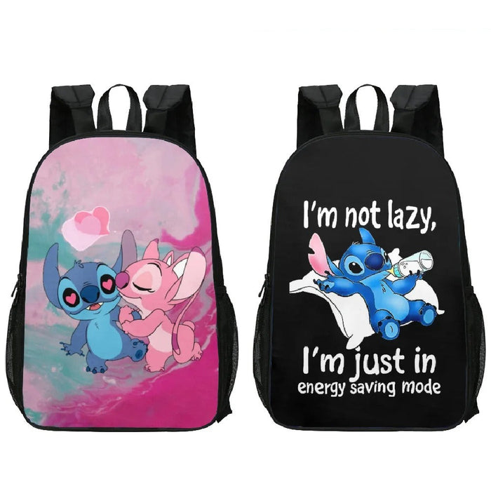 Double Sided Printed Stitch Backpack For Students