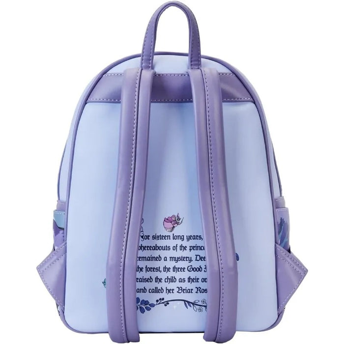 Sleeping Beauty Cartoon Character Floral Mini Backpack