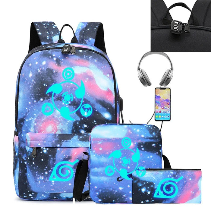 3 Piece Naruto Backpack Set