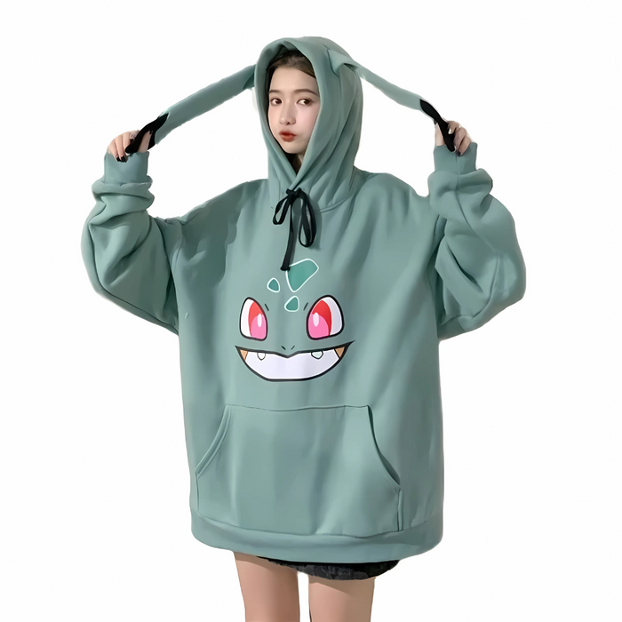 Playful Oversized Character Hoodie