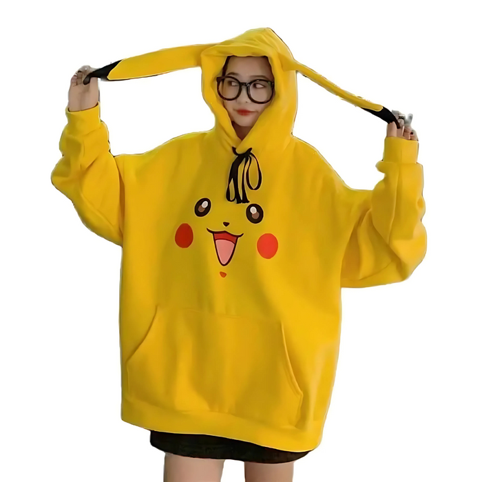 Playful Oversized Character Hoodie