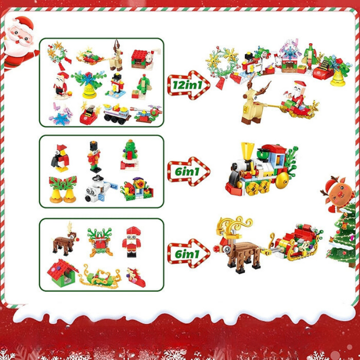 12 In 1 Christmas Building Block Set