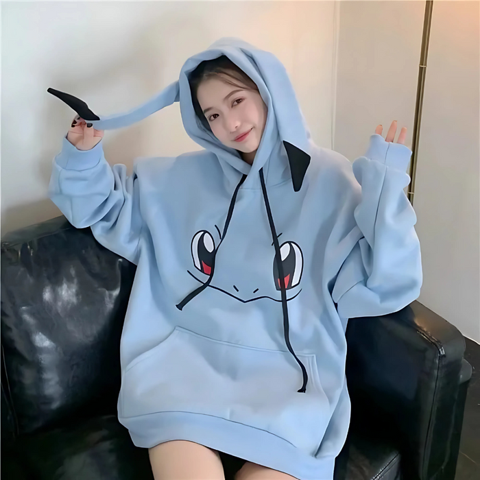 Playful Oversized Character Hoodie