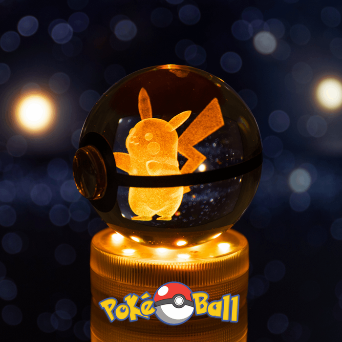 Pikachu 3D Pokémon Crystal Ball LED Display