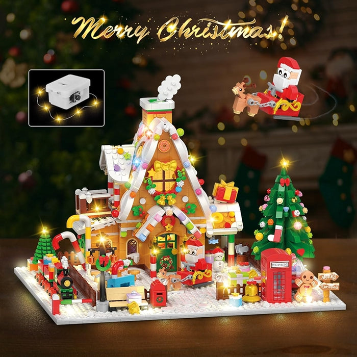 Advent Calendar Gingerbread House Building Set With Led Light