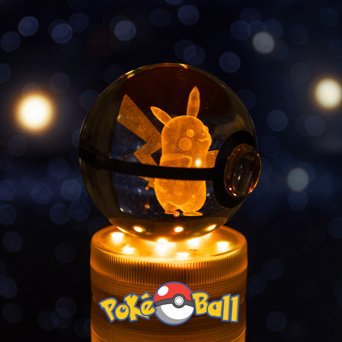 Pikachu 3D Pokémon Crystal Ball LED Display