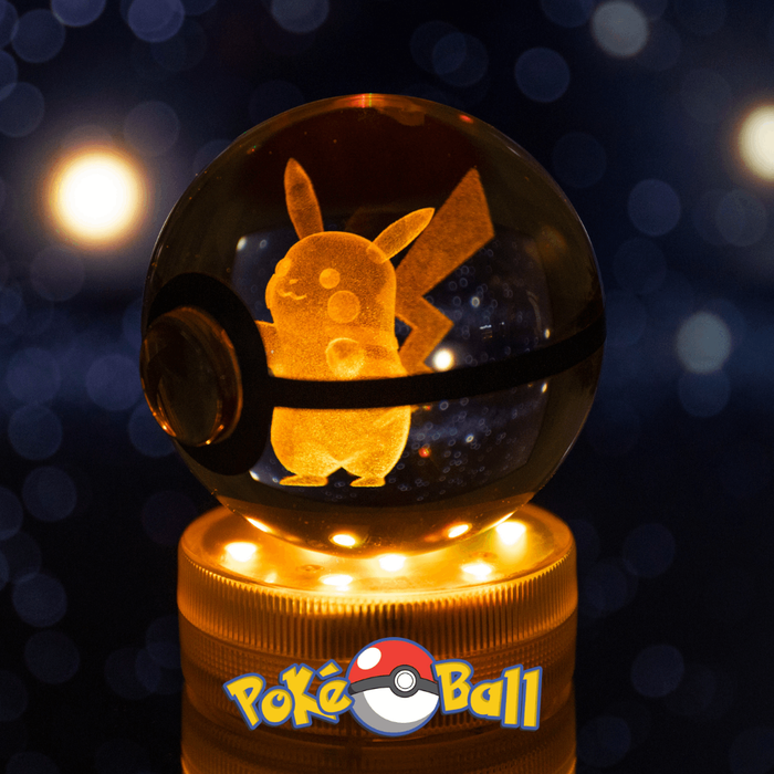 Pikachu 3D Pokémon Crystal Ball LED Display