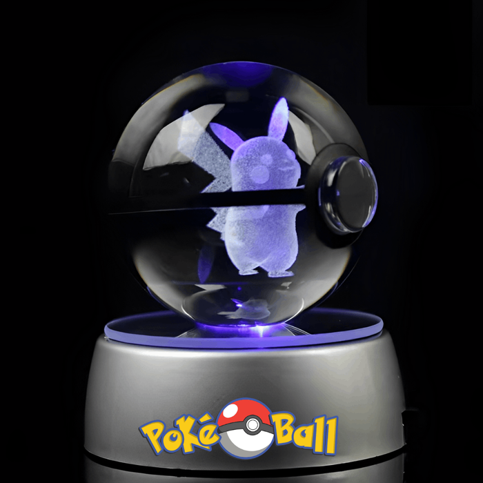 Pikachu 3D Pokémon Crystal Ball LED Display