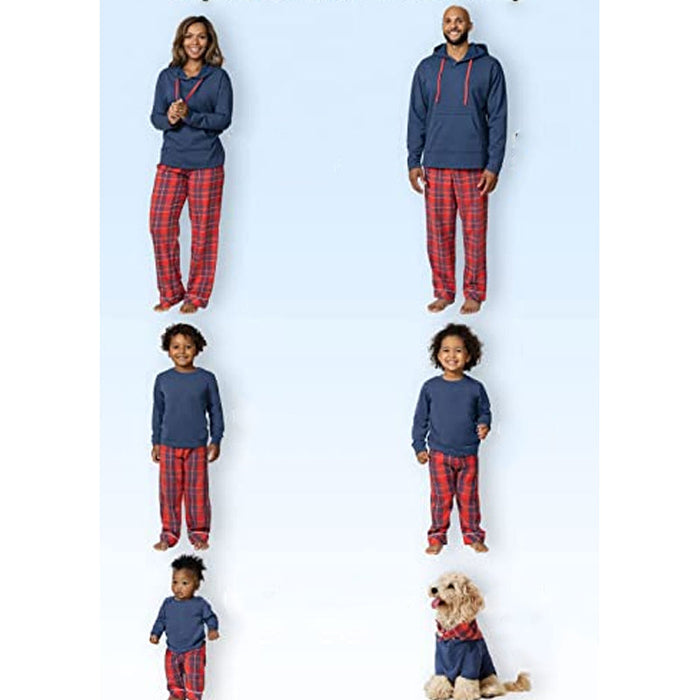 The Red And Blue Plaid Matching Family Sets