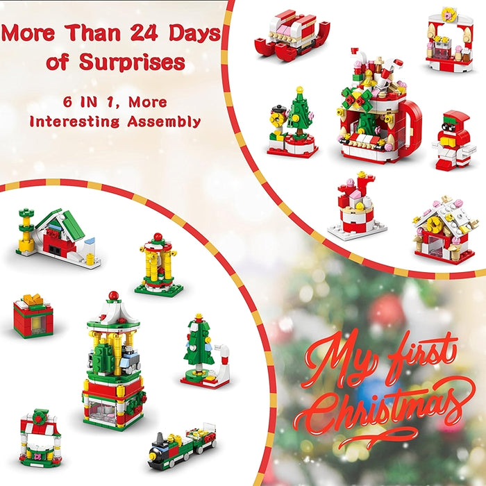 Christmas Tree Building Toy Set Advent Calendar 2024