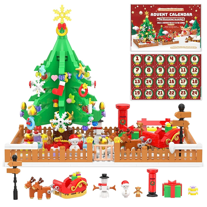 Christmas Tree Building Toy Set Advent Calendar 2024