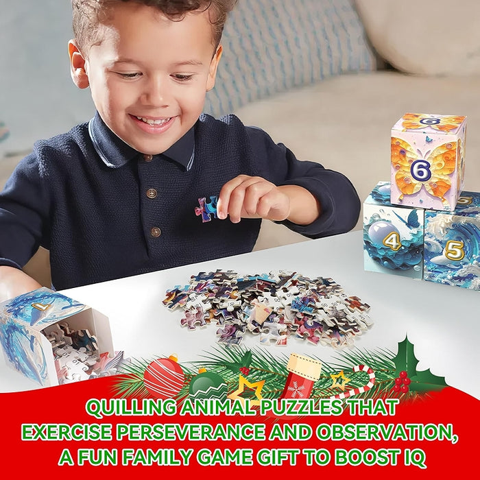 Advent Calendar Puzzle With 1008 Pieces For Family Countdown