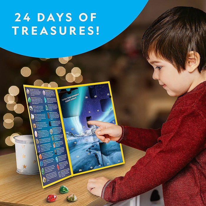 Gemstone Advent Calendar With 24 Gemstones And Dig Kit