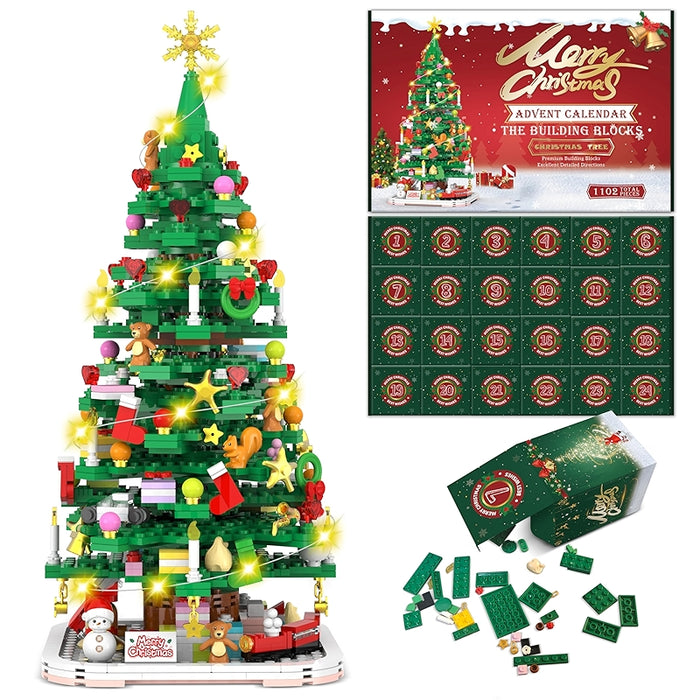 Christmas Tree Building Toy Set Advent Calendar 2024