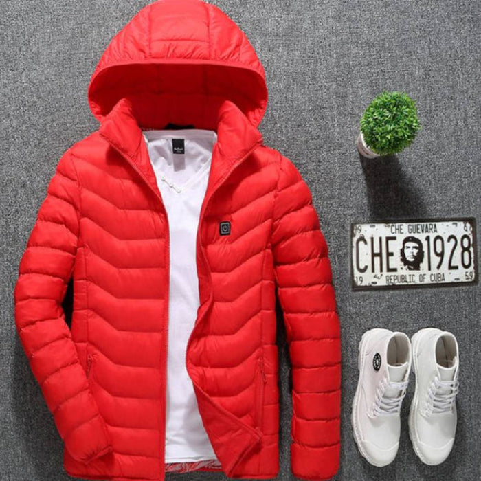 Lightweight Hooded Puffer Heating Jacket