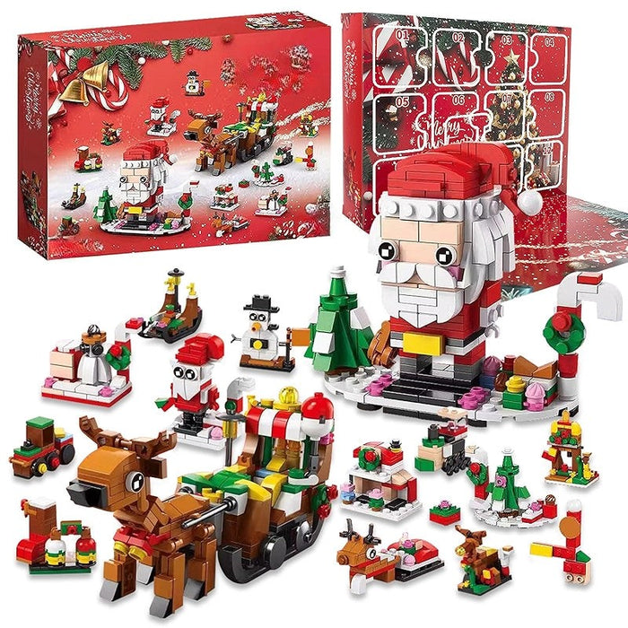 Advent Calendar Building Toy Set Holiday Countdown Blocks