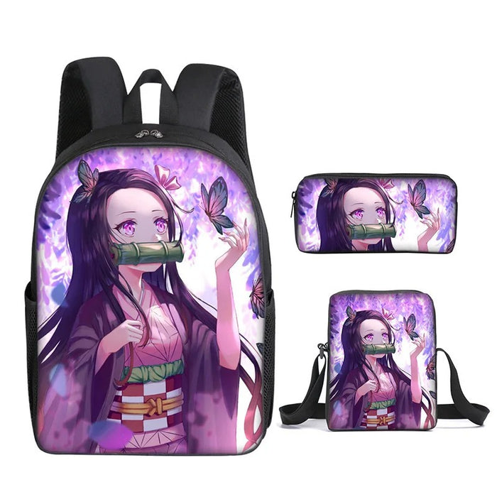 Nezuko Character Themed Backpack Set