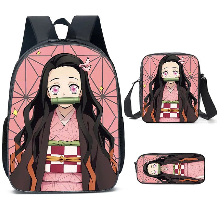 Nezuko Character Themed Backpack Set