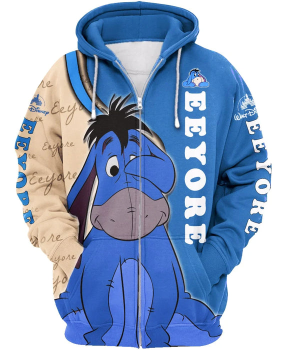 Eeyore Donkey Zip Up Hoodie