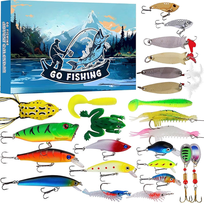 Fishing Lure Advent Calendar 2024 Countdown Set — amzemart