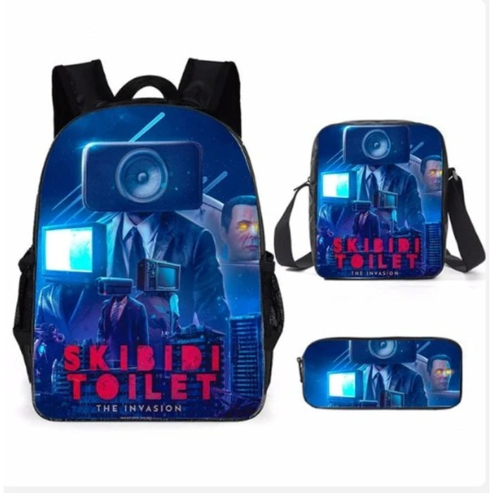 Futuristic Themed Three Piece Bag Set