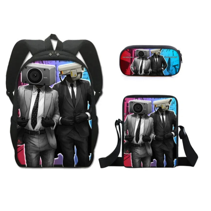 Futuristic Themed Three Piece Bag Set