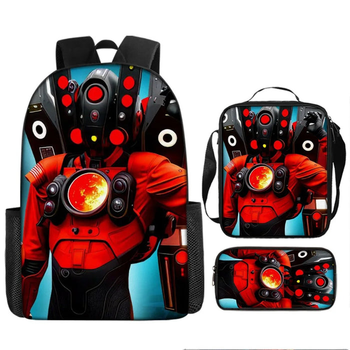 Futuristic Themed Three Piece Bag Set