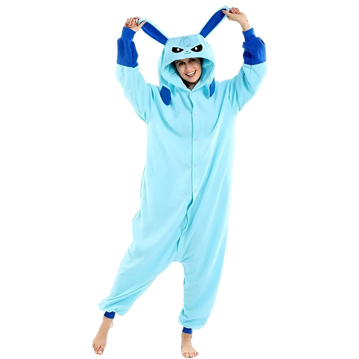 Pokemon Glaceon Themed Cozy Onesie