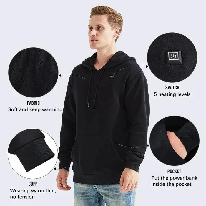 Heated Hoodie Cozy Thermal Wear For Outdoor Comfort