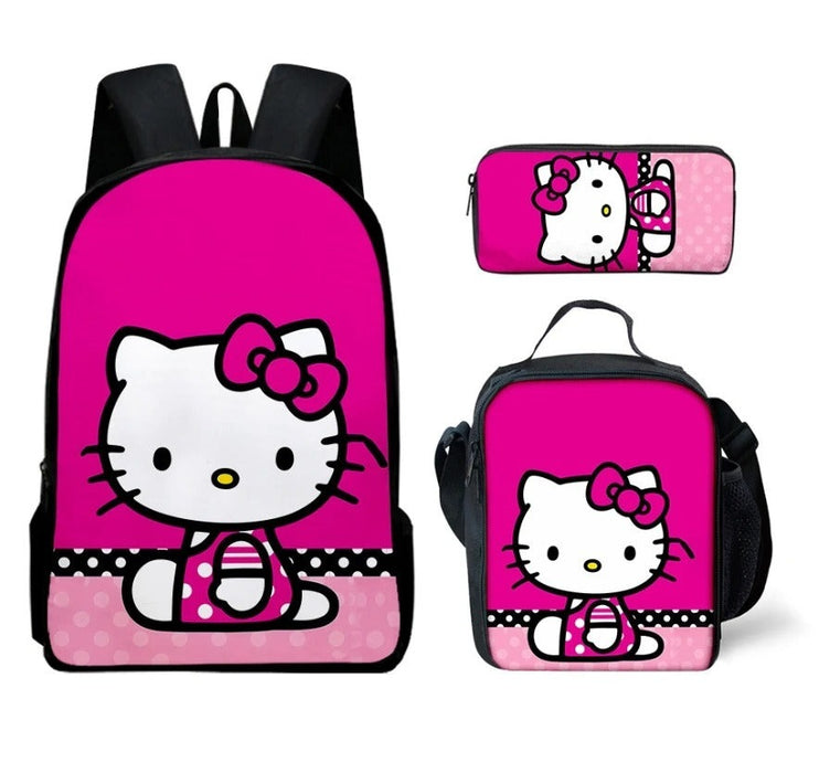 Hello Kitty Themed Three Piece Bag Set