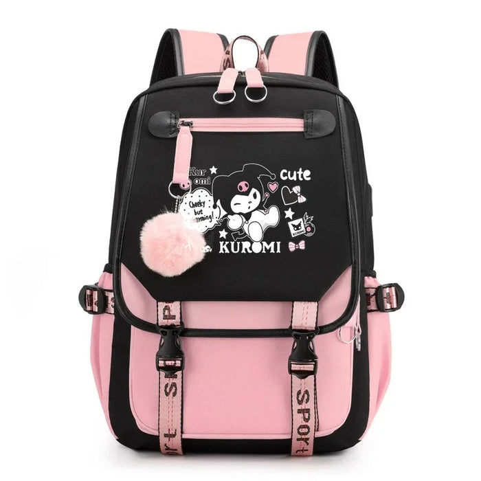 Kuromi Print Student Bags