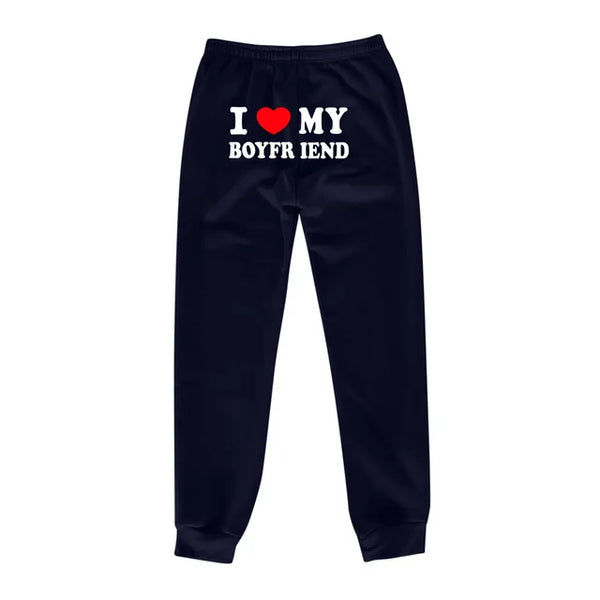 Letter Print Sweat Pants