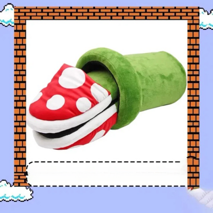 Playful Mushroom Themed Plush Slippers