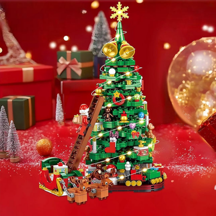 Building Blocks Set With LED Light And Santa