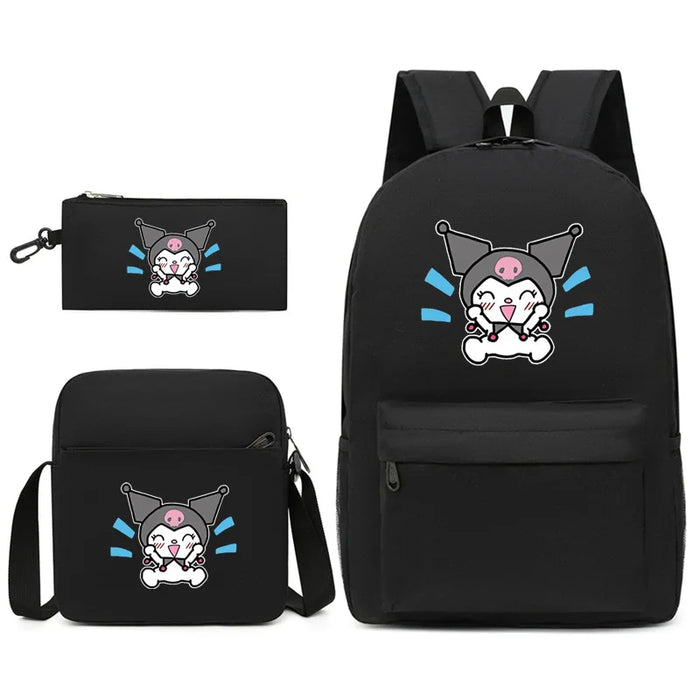 Kuromi Character Themed Backpack Set