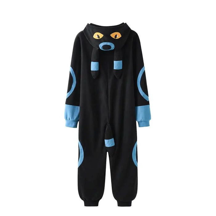 Pokemon Umbreon Inspired Hooded Fleece Jumpsuit