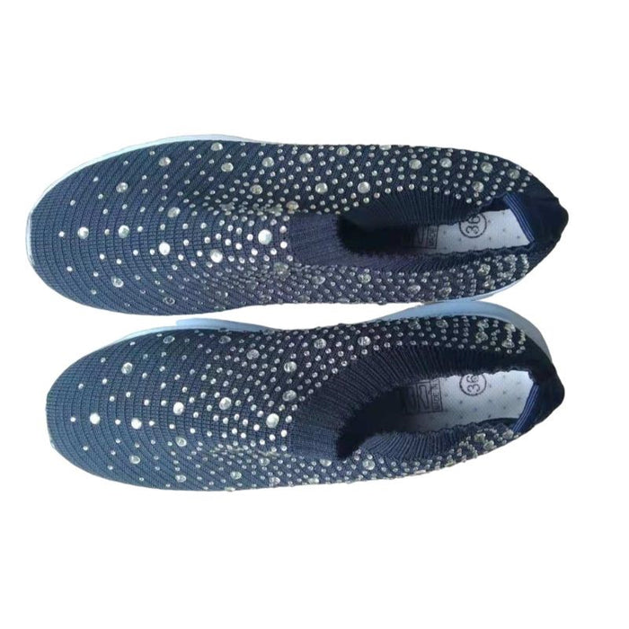 Crystal Slip On Walking Shoes