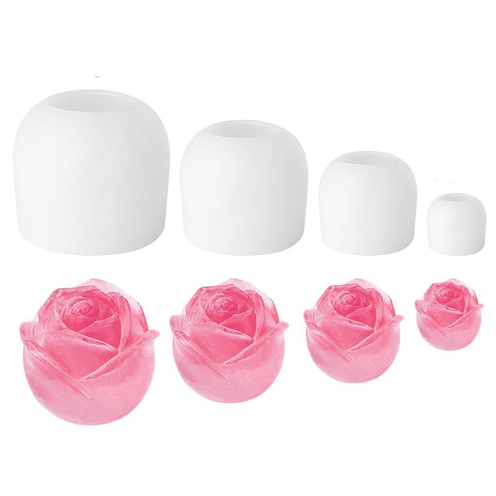 3D Silicone Rose Shape Ice Cube Maker
