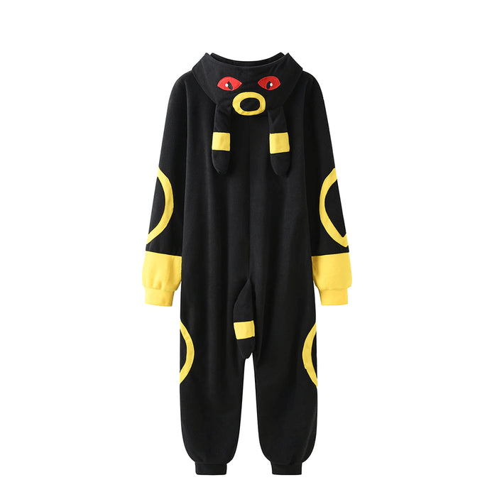 Pokemon Umbreon Inspired Hooded Fleece Jumpsuit