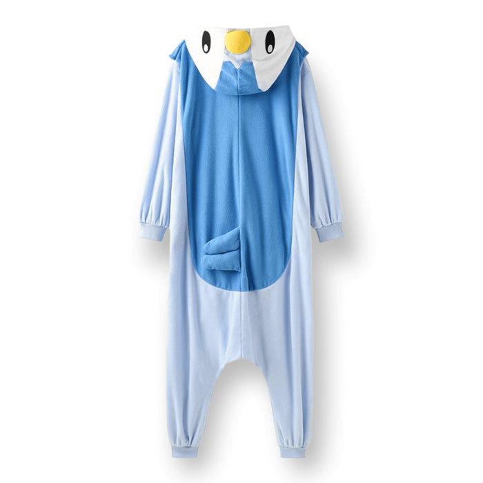 Piplup Inspired Fleece Onesie With Hood