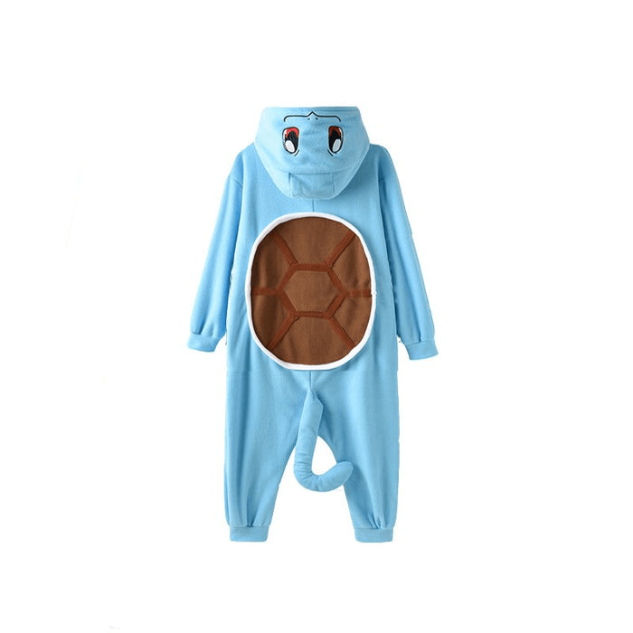 Squirtle Inspired Fleece Onesie With Hoodie