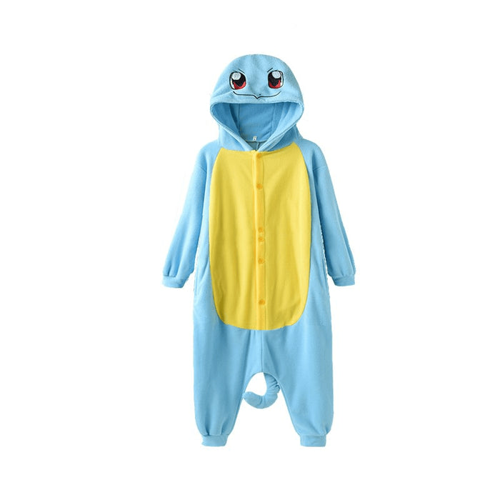 Squirtle Inspired Fleece Onesie With Hoodie